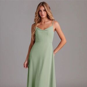 Azazie Chiffon Dusty Sage Bridesmaids Dress (A2, A4)
